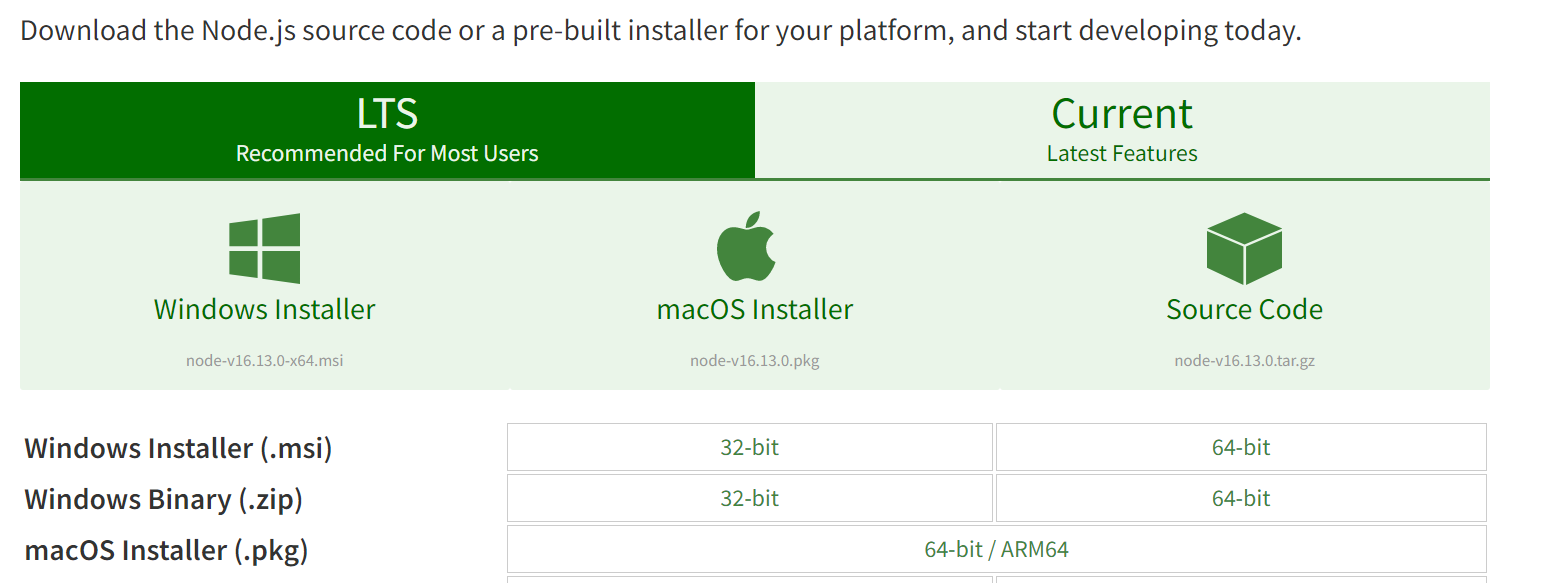 download node js